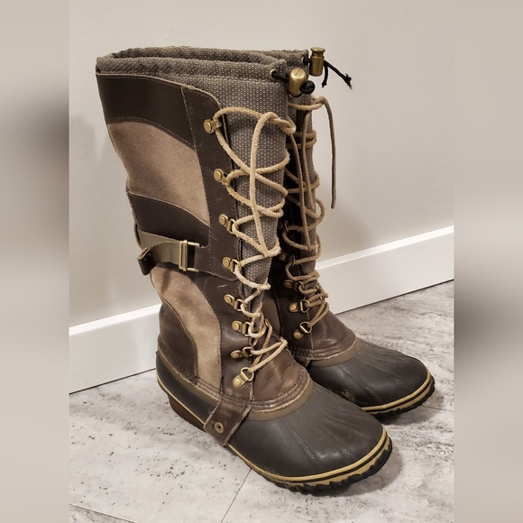 COPY - Sorel βοΈ ππ conquest Carly brown knee high π’ boots; suede and leather - Picture 14 of 16